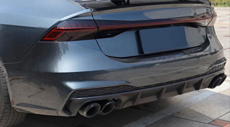 A7 2018-2021 IÇIN UYUMLU S7 GORUNUM  DIFUZOR VE EGZOZ SETI (S-LINE DONANIM IÇIN)