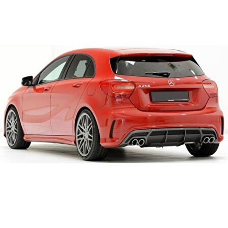 W176 A45 Brabus Difüzör (Plastik)(Boyasız)