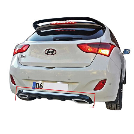 Hyundai i30 Egzoz Görünümlü Difüzör (Plastik)(Boyasız)