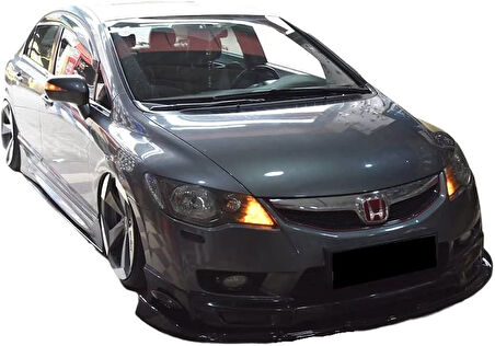 Honda Civic Fd6 RR 3 Parça Ön Lip (Plastik)(Boyasız)