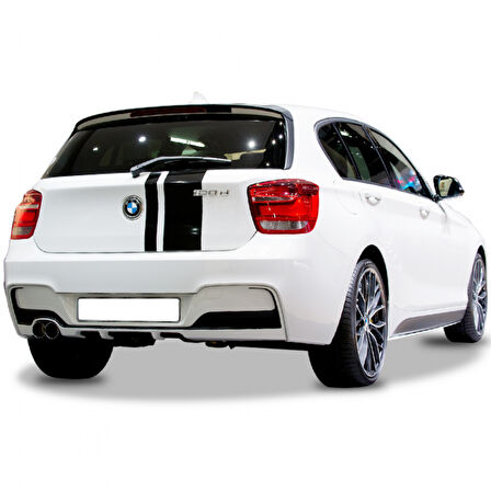 Bmw 1 Serisi F20 2012 - 2015 M Performance Arka Tampon Eki - Difüzör (Plastik)(Boyasız)