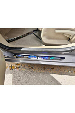 Suzuki Hologram Logolu Araca Özel Marka Logolu Aynalı Kapı Eşiği Koruyucu Yapıştırma 4'lü Set