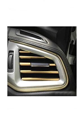 Araç Içi Klima Izgarasına Geçmeli Klima Süsü Havalandırmaya Geçme Renkli Çıta Gold Altın Sarısı