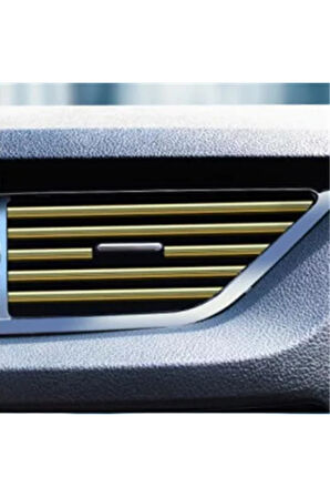 Araç Içi Klima Izgarasına Geçmeli Klima Süsü Havalandırmaya Geçme Renkli Çıta Gold Altın Sarısı