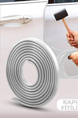 Oto Kapı Fitili Çizilmelere Karşı Koruyan Araç Kapı Koruyucu Fitil Beyaz 5 Metre