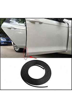 Oto Kapı Fitili Çizilmelere Karşı Koruyan Araç Kapı Koruyucu Fitil Siyah 5 Metre