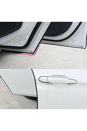 Oto Kapı Fitili Çizilmelere Karşı Koruyan Araç Kapı Koruyucu Fitil Siyah 5 Metre