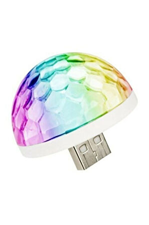 Sese Ve Müziğe Duyarlı Usb Girişli Araç İçi Mini Disko Topu Parti