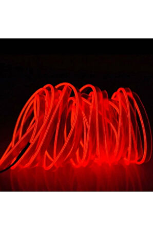 Araç İçi Neon Aydınlatma Led Göğüs Torpido Ledi Neon İp Led Kırmızı 2 Metre