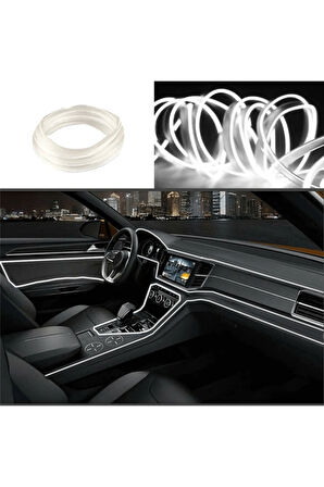 Araç İçi Neon Aydınlatma Led Göğüs Torpido Ledi Neon İp Led Beyaz 2 Metre