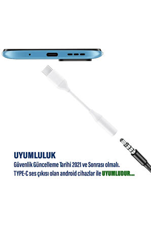 Samsung A53 - A54 - A54 Uyumlu Kulaklık Dönüştürücüsü Type C Çevirici