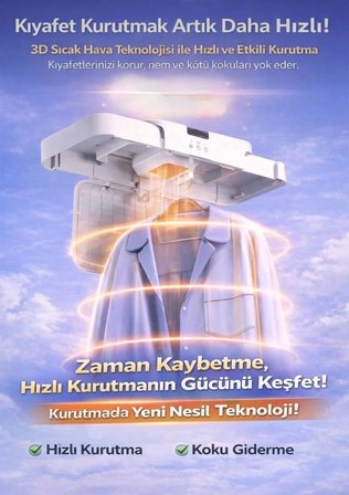 Avenir Katlanabilir Portatif Çamaşır Kurutma Makinesi Zaman Kazandıran Akıllı Çözüm! Yer Kaplamaz