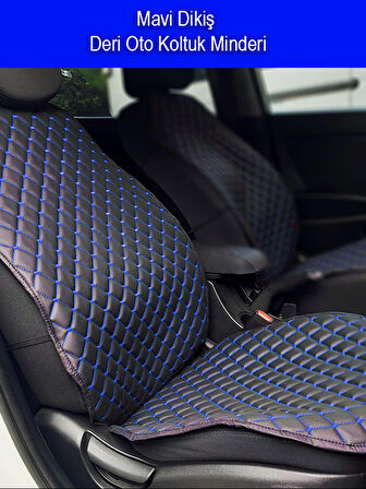 Renault Clio 5 2019 ve sonrası 2li Koltuk Minderi Terletmez Deri SiyahMavi