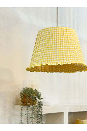 Sarı Pötikare Sarkıt Avize