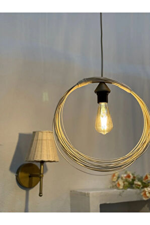 Luna Rattan Bambu Sarkıt Avize