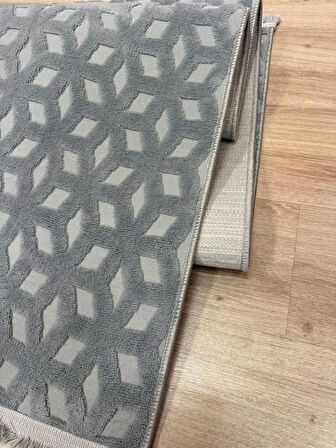 Geometrik Oyma Kabartma Desenli Pamuk Dokuma Tabanlı Lüks Makina Halısı