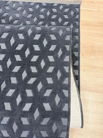 Geometrik Oyma Kabartma Desenli Pamuk Dokuma Tabanlı Lüks Makina Halısı