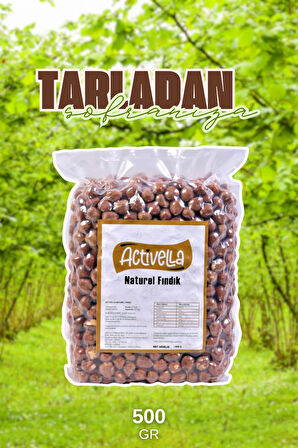 Activella Şekersiz Fındık Ezmesi 320gr %100 Fındıklı + Natürel İç Fındık 500gr