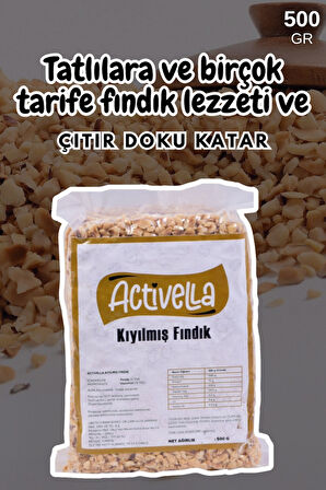 Activella Şekerli Fındık Ezmesi 320gr %70 Fındıklı + Kıyılmış İç Fındık 500gr