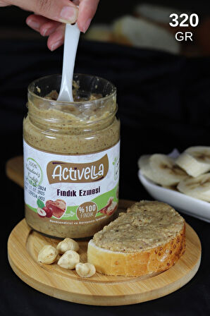 Activella Şekerli Fındık Ezmesi 320gr %70 Fındıklı + Şekersiz Fındık Ezmesi 320gr %100 Fındıklı