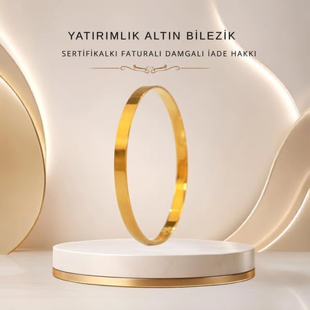 6  gr Yatırımlık Altın 3 mm Kibrit Çöpü Bilezik  Sertifikali– 22 Ayar Damgalı– Faturalı– İade Hakkı