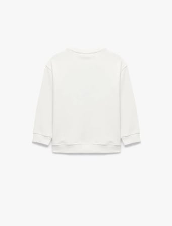 Bisiklet Yaka Baskılı Oversize Sweatshirt 7WKB10166TK - KOTON - EKRU - 11-12