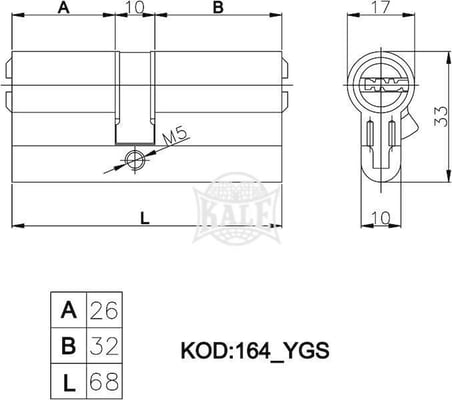 Kale 164/YGS Yüksek Güvenlikli Silindir saten