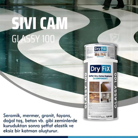 DryFix Glassy100 Şeffaf Sıvı Camsı Kaplama 2 Kg
