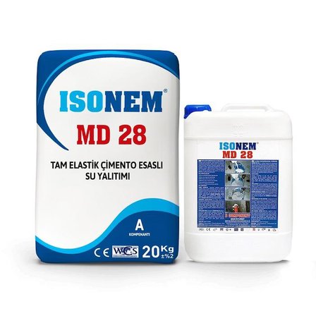 İsonem Md28 Tam Elastik Çimento Esaslı Su İzolasyonu 20+10 Kg