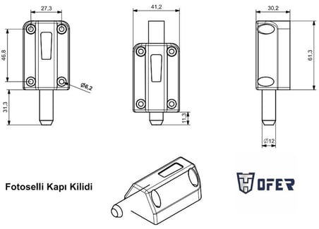 Ofer fotoselli kapılar için GÜVENLİKLİ emniyet kilidi YENİ TİP
