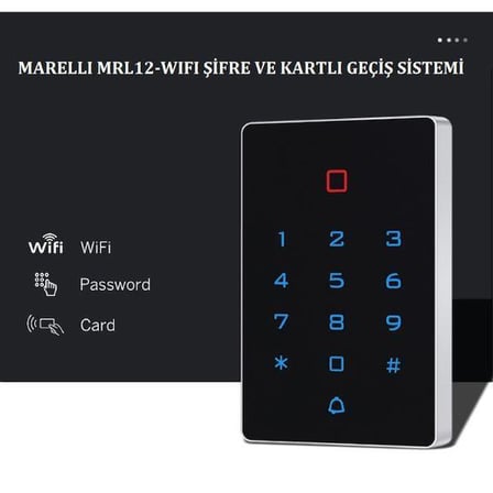 Marelli MRL12-WIFI SMART SU GEÇİRMEZ wifi bağlantılı cep telefonuyla açılabilen kart ve şifreli geçiş giriş sistemi ünitesi