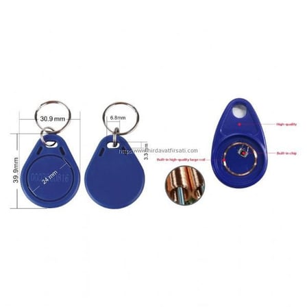 Marelli 125 khz EM RFID geçiş kontrol ünitesi çip / anahtarlık çipi, anahtarlığı, boncuğu