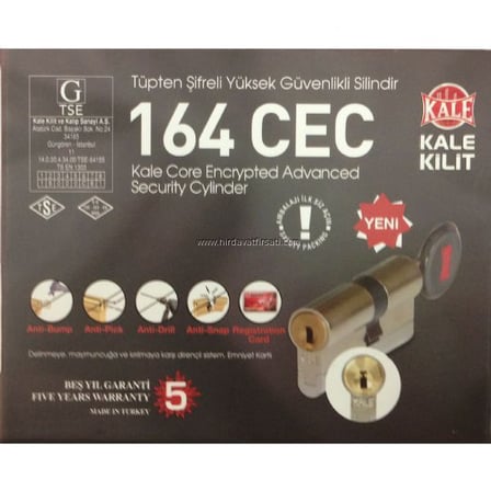 Kale 164 CEC / 164CEC 90 mm tüpten şifreli yüksek güvenlikli silindir barel, kapı göbeği