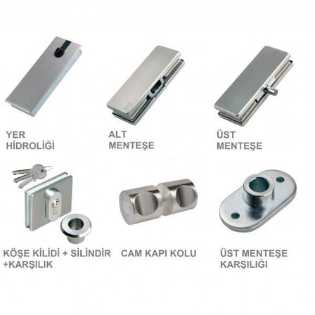 Kale Cam kapı aksesuar seti standart, Set 2