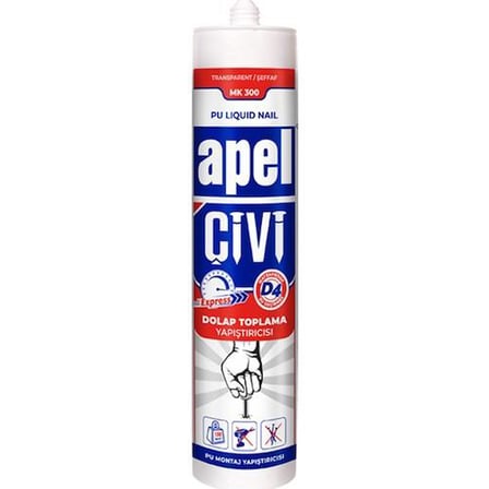 Apel sıvı çivi PU montaj kiti, D4 yapıştırıcı