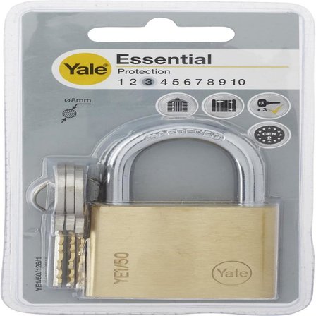 Yale Essential Serisi 50 Mm Prinç Sarı Asma Kilit