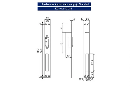 Kale 211 standart tip elektrikli kapı karşılığı basaç