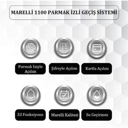 Marelli MRL1100 Su Geçirmez Parmak İzli Geçiş Giriş Sistemi Ünitesi