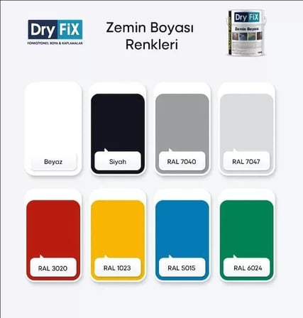 DryFix Traffic Paint Fayans,Seramik,Mermer,Beton ve Asfalt Zemin Boyası 18 Kg Ral 5015 Mavi