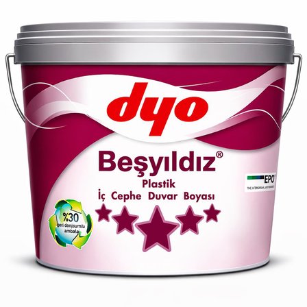 Dyo Beşyıldız Plastik İç Cephe Boyası 20 Kg Beyaz