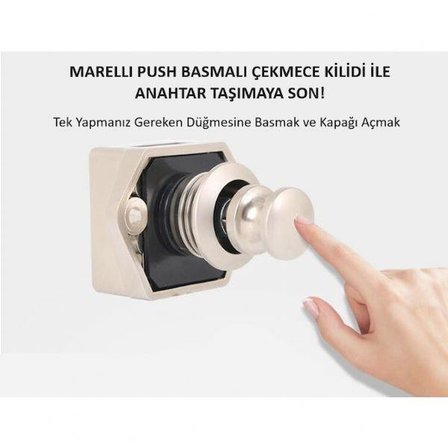 Marelli PUSH karavan ve tekneler için basmalı dolap ve çekmece kilidi