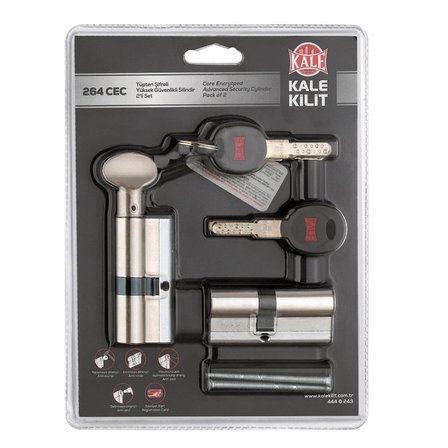 Kale 264 CEC 264/CEC İKİLİ SET tüpten şifreli yüksek güvenlikli silindir barel DİREK KALE KİLİT BAYİSİNDEN