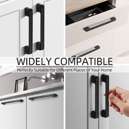 Marelli Nero Black Siyah 192 Mm Mobilya Dolap Kulbu