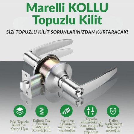 Marelli KOLLU TİP SİYAH topuzlu amerikan tipi, otel tipi kilit anahtarlı