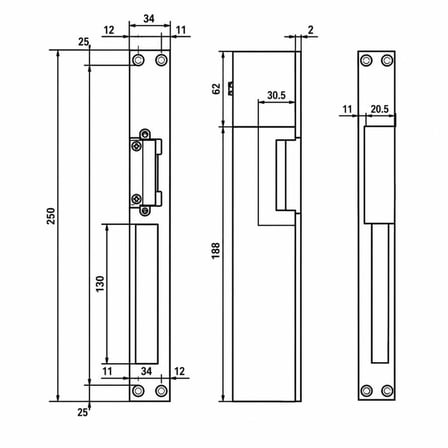 İspanya menşeli fail FAIL safe elektrik kesildiğinde açık elektrikli kapı karşılığı basaç