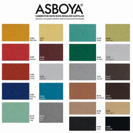 AsBoya Hammerton Çekiçlenmiş Görünümlü Rapid Boya 15 Kg 8115 Kahve
