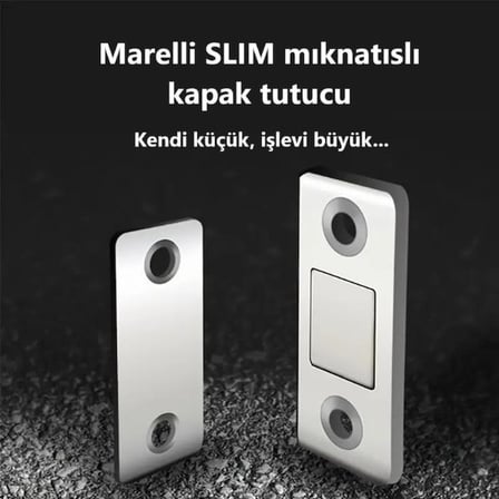 Marelli SLIM mıknatıslı kapak tutucu kapı, çekmece tutucu, çıt çıt 5 adet