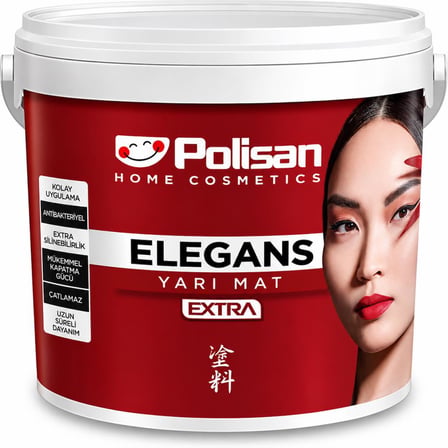 Polisan Elegans Extra Yarı Mat Silikonlu İç Cephe Boyası 15 Lt Beyaz