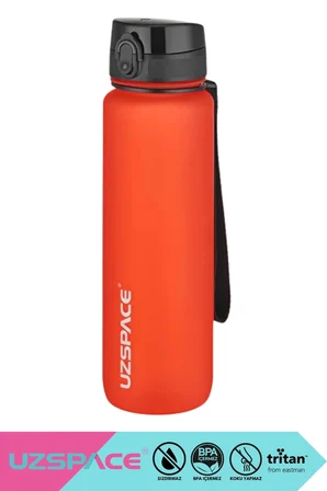 Uzspace 1000ml Soft Touch Tritan Su Matarası Kırmızı