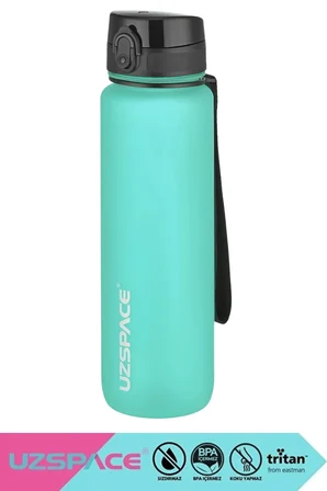 Uzspace 1000ml Soft Touch Tritan Su Matarası Açık Mavi